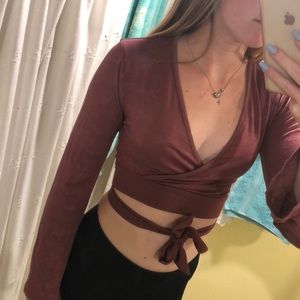 Nasty Gal wrapped crop top